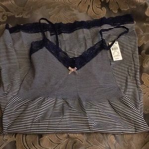 Navy and white nightgown